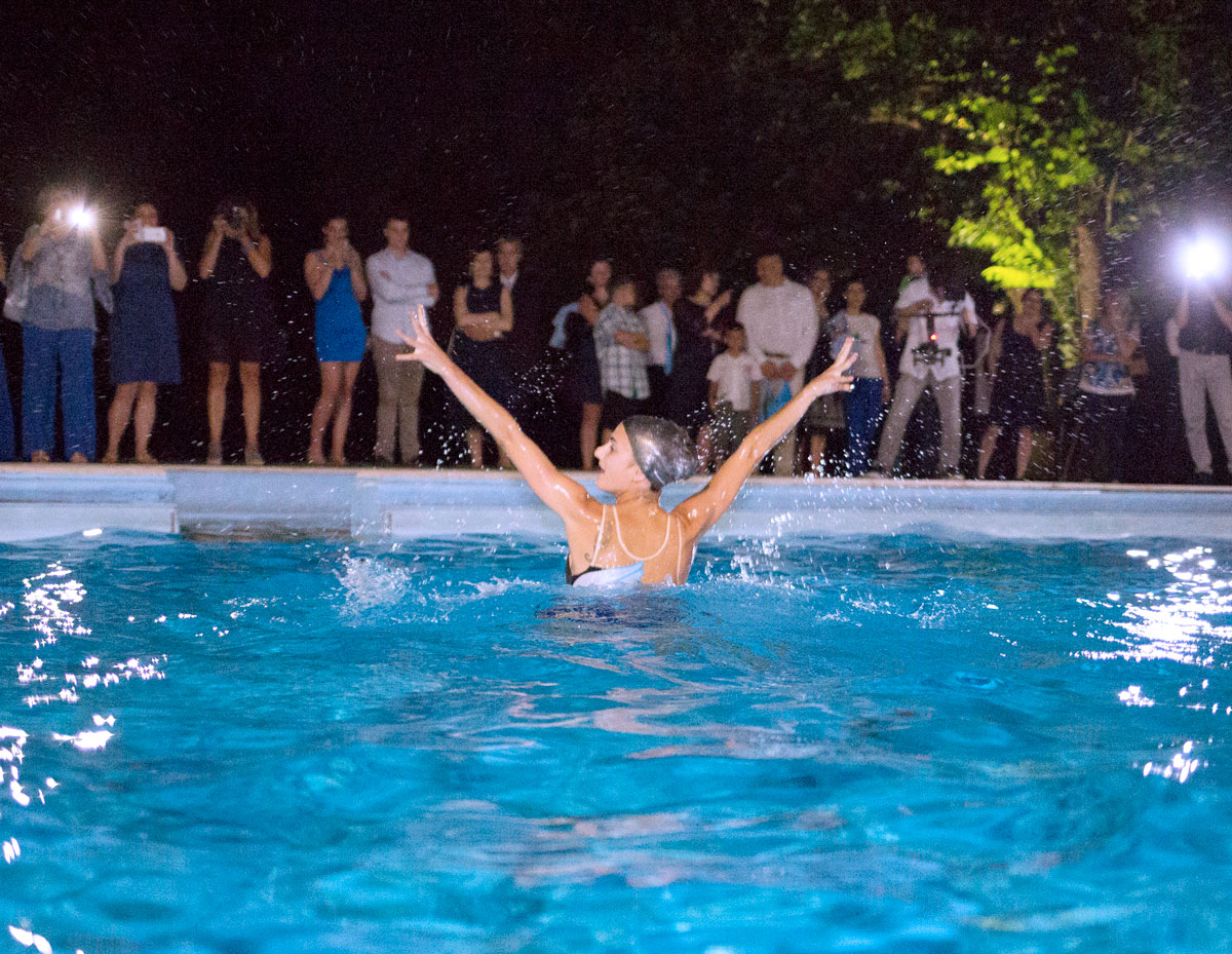 water ballet spettacolo di nuoto sincronizzato per matrimonio
